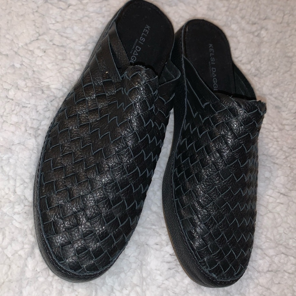 Anthropologie Kelsi Dagger Brooklyn Maple Woven Mules NEW